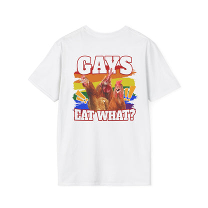 Gays Eat What? Tee (Back Print)