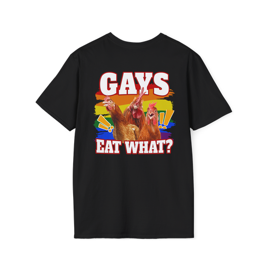 Gays Eat What? Tee (Back Print)